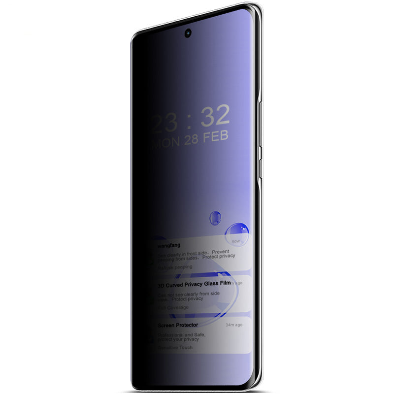 IMAK For Honor X50 GT 5G Privacy Screen Protector 3D Curved Full Coverage Tempered Glass Film IMAK For Honor X50 GT 5G Privacy Screen Protector 3D Curved Full Coverage Tempered Glass Film